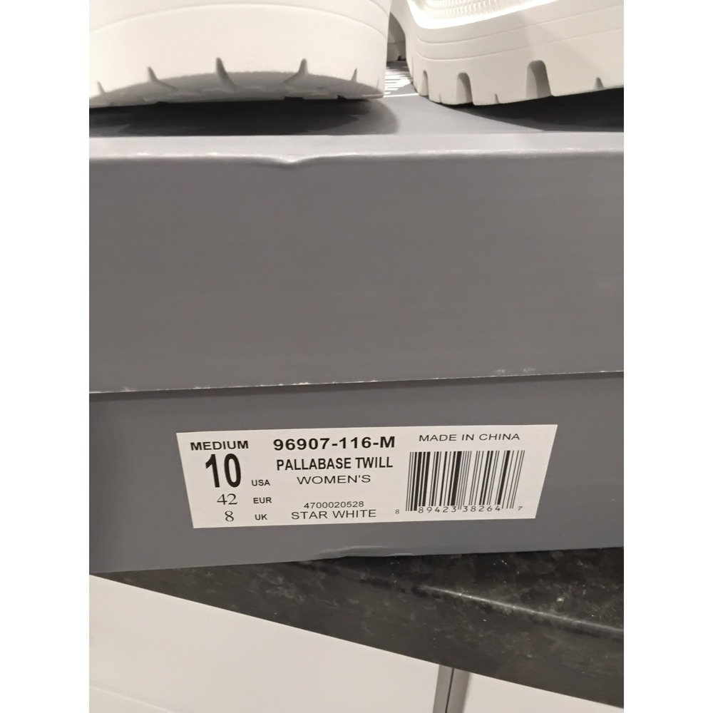 Palladium Pallabase Twill Womens Boots Star White Canvas Platform 96907-116-M 10 - Picture 2 of 8